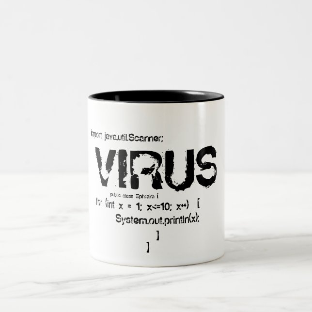Virus-Tasse II Zweifarbige Tasse (Mittel)