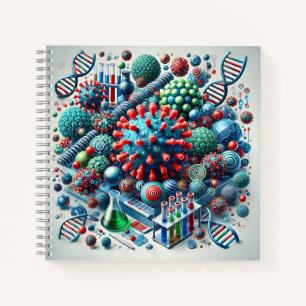 Virusstrukturen & Genetische Forschung Notizbuch
