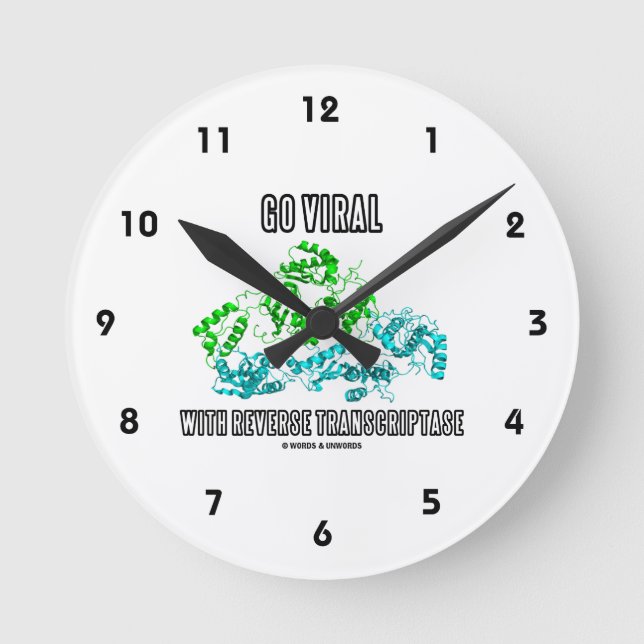 Virustatika mit umgekehrter Transkriptase Runde Wanduhr (Vorderseite)