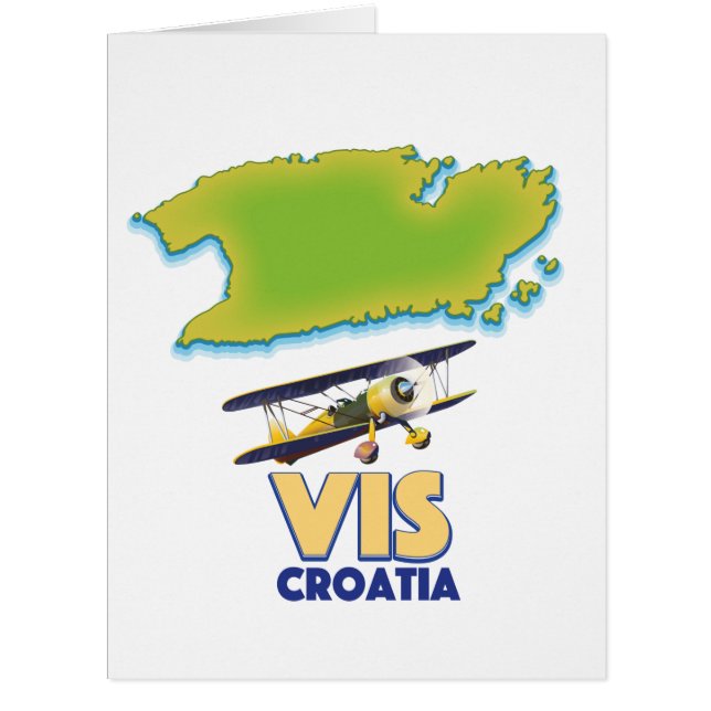 Vis Croatia Karte (Vorderseite)