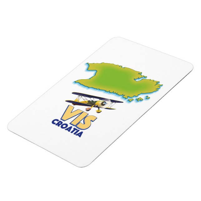 Vis Croatia Karte Magnet (Linke Seite)