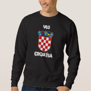 Vis, Kroatien mit Wappen Sweatshirt