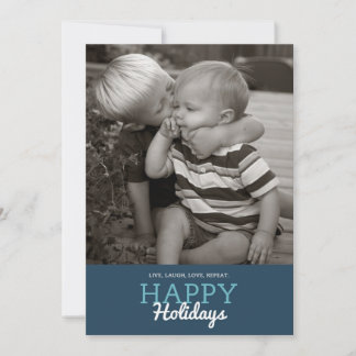 Vis, Rire, Aimer, Répéter. Carte pour les fêtes |