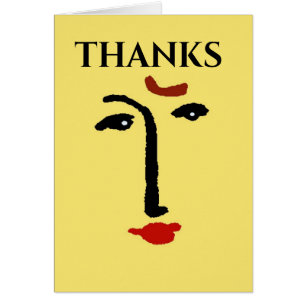 Visage Abstrait Jaune