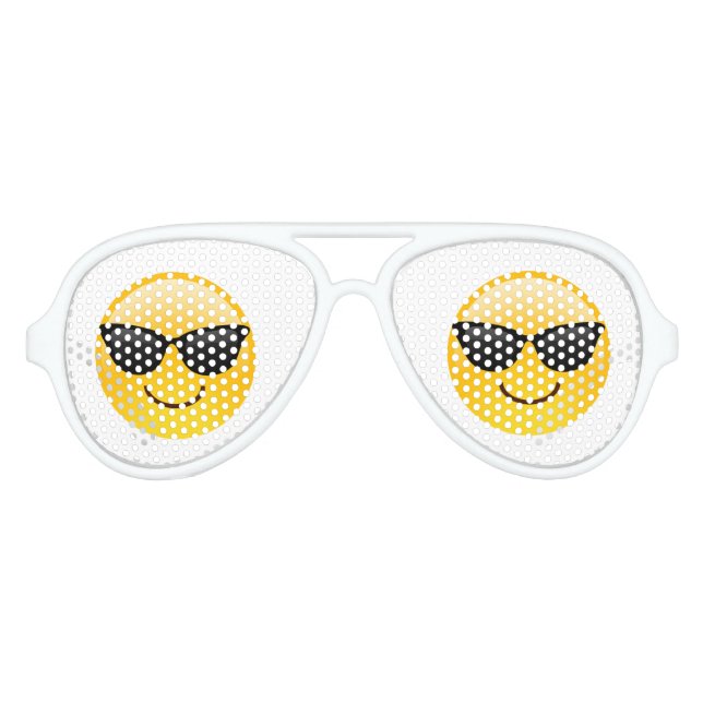 visage avec lunettes de soleil teintes rétro fête (Devant)