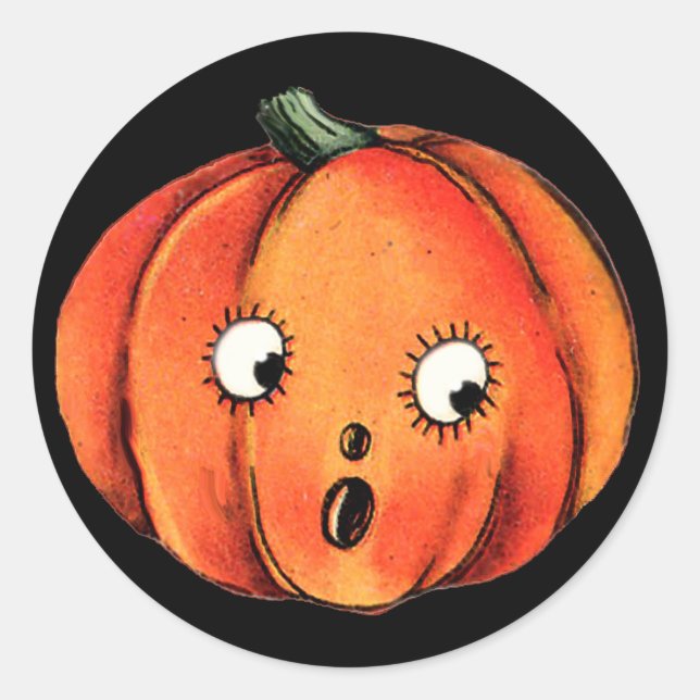 Visage Citrouille amusant pour Stickers Halloween (Devant)