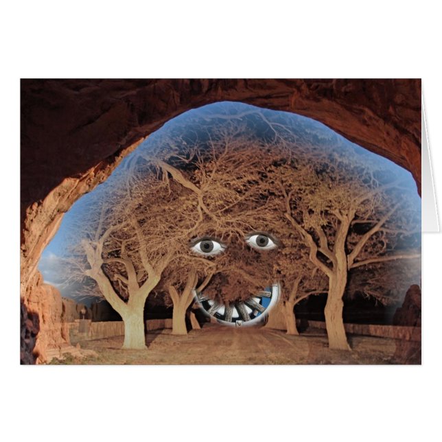 VISAGE DANS LES ARBRES (Devant horizontal)