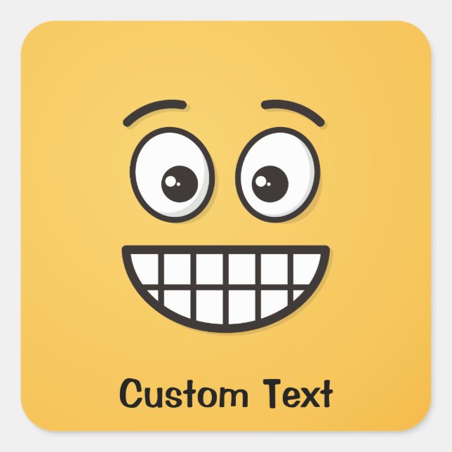 Visage de broyage avec yeux ouverts Sticker rond c (Devant)