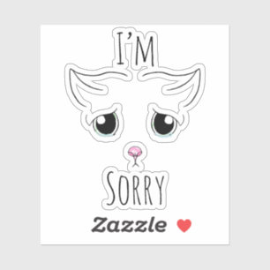 Visage de chat triste - Je suis désolé Stickers de