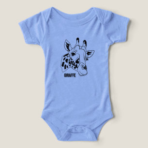 Visage de girafe sur vêtements bébé tout-petits