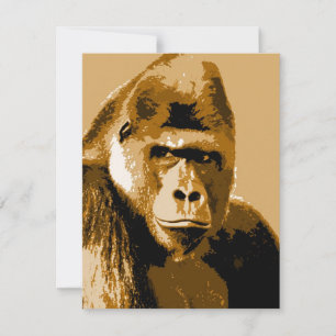 Visage de Gorilla Custom Invitations - Drôle Invit