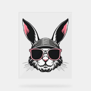 Visage De Lapin Avec Lunettes De Soleil Jour De Pâ