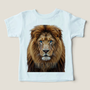 Visage de lion majestueux aux yeux bleus Faune A