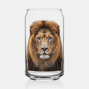 Visage de lion majestueux aux yeux bleus   Faune A