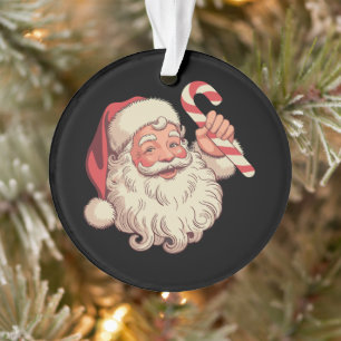 Visage de Père Noël de Noël Vintage Drôle Vieil