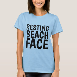 VISAGE DE PLAGE REPOSANT, T-shirts Drôle pour femm