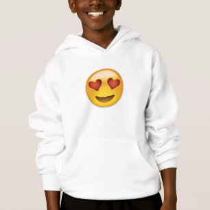Visage de sourire avec les yeux en forme de coeur