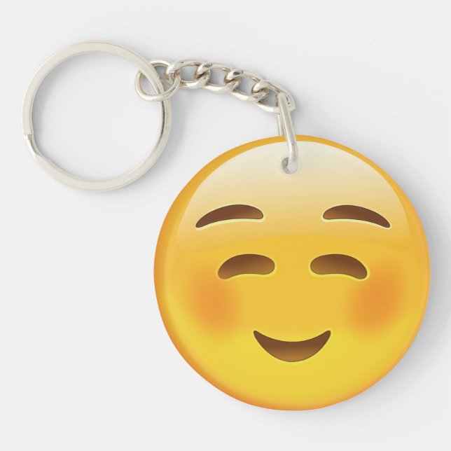 Visage de sourire blanc Emoji (Devant)