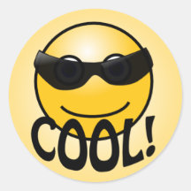 Visage de sourire cool à Shades Stickers de classe