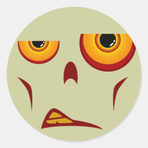 Visage de zombi - autocollant de vrille