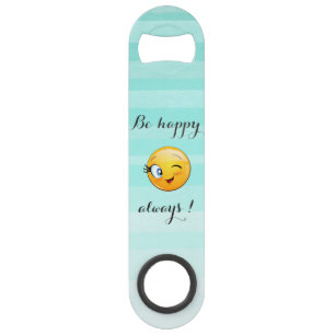 Visage d'Emoji clin d'œil adorable - Soyez heureux