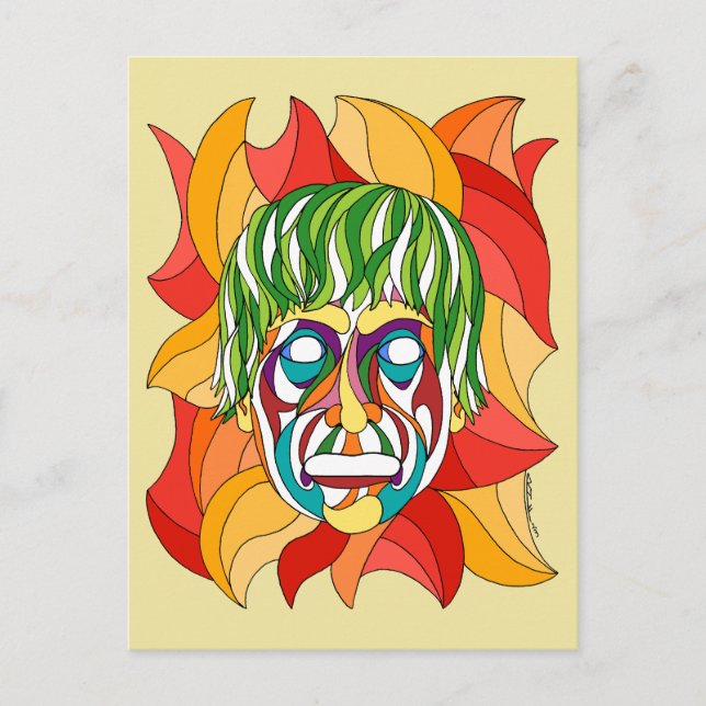 Visage Grimace Postkarte (Vorderseite)