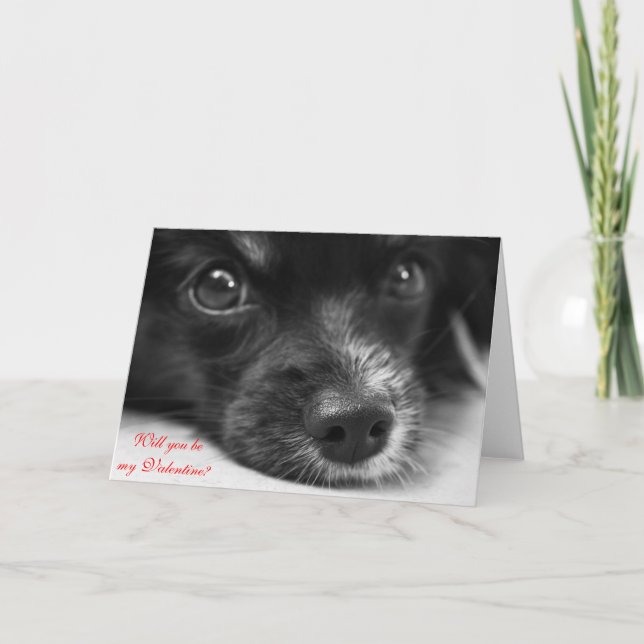 Visage mignon de chiot "vous serez carte de mon (Devant)