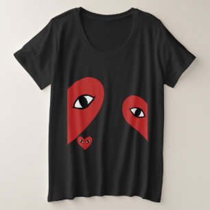 Visage rouge Aimer les yeux du coeur