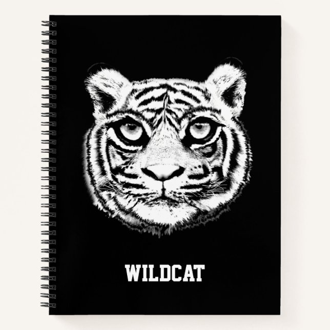 Visage sauvage de tigre sur le Carnet noir (Devant)