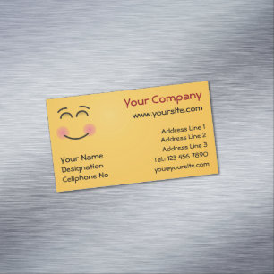 Visage souriant avec yeux souriants Carte de visit