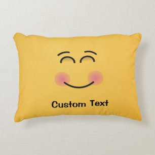 Visage souriant avec yeux souriants Coussin décora