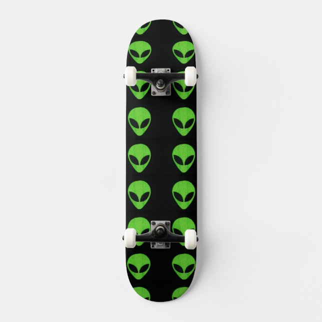 Visages Aliens - Skateboard vert (Recto)