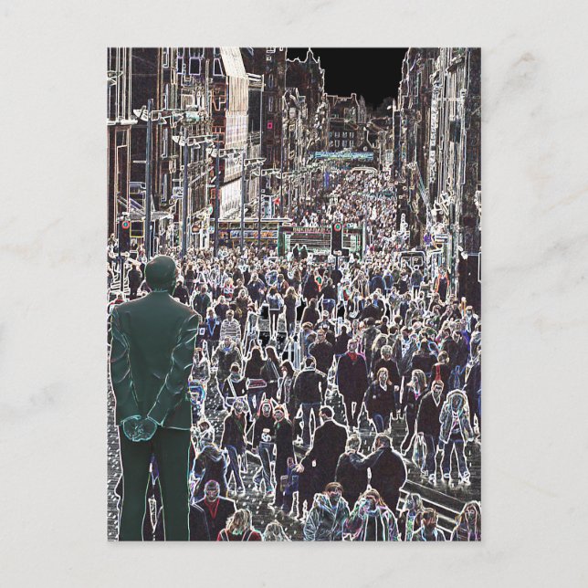 Visages dans la foule Glasgow Scotland Carte posta (Devant)