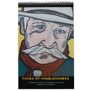 Visages de calendrier de phénomène des sans-abri