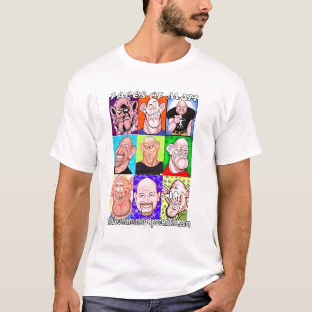 visages de T-shirt mat (Devant)