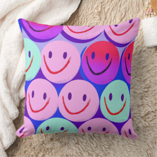 Visages drôles riant et souriant Design Coussin Ki