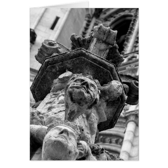 Visages sur la carte de cathédrale (Devant)