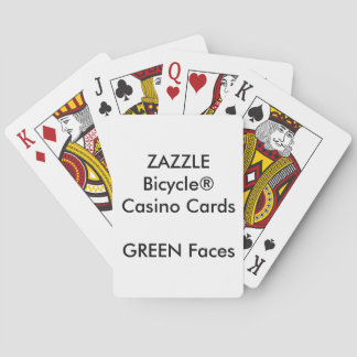 VISAGES VERTS faits sur commande de cartes de jeu