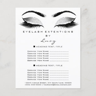 Visagist Beauty Glitter Preis Schwarz Weiß Flyer