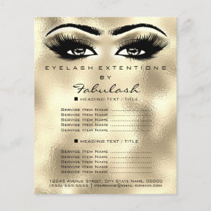 Visagist Beauty Lash Glitter Flyer Augen Gold