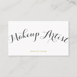 Visagist Fancy Font Minimalist Visitenkarte