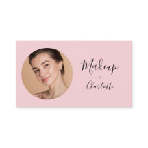 Visagist Haar Foto Schrift Rosa