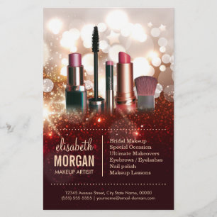Visagist Kosmetiker Schimmer Glitter Funkeln Flyer
