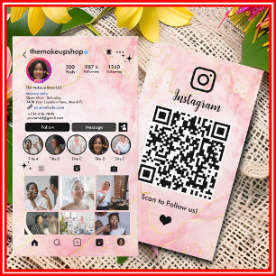 Visagist Moderner Friseur Instagram QR  Visitenkarte