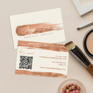 Visagist Neutral Roségold-Schwung Visitenkarte