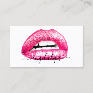 Visagist Pinke Lippen modern Visitenkarte
