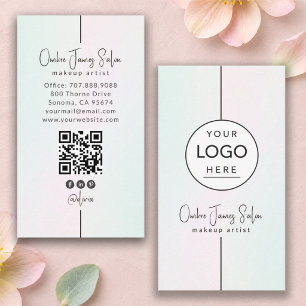 Visagist runde Logo QR Code Social Media Visitenkarte