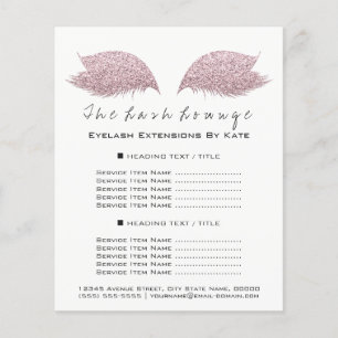 Visagist Schönheitssalon Schwarz Weiß Flyer Rose
