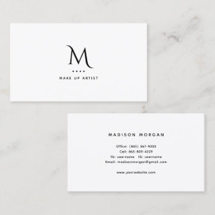 Visagisten Visitenkarte Minimalistisches Monogramm