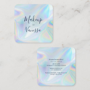 Visagistin Make-up von Holographic Professional Quadratische Visitenkarte